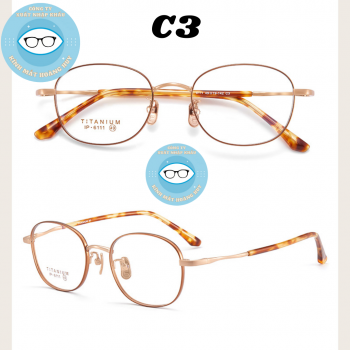 Gọng kính kim loại mã 6111